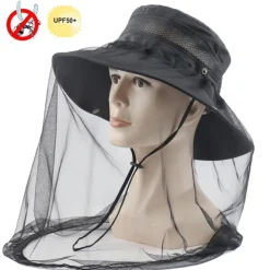 Men's Women's Sun Hat Hiking Hat Mosquito Head Net Hat 1 pcs Summer Outdoor Portable Anti-Mosquito Anti-Eradiation Comfortable Patchwork Polyester Army Green Khaki Dark Gray for Fishing