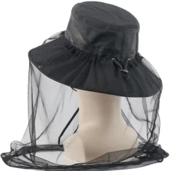 Men's Women's Sun Hat Hiking Hat Mosquito Head Net Hat 1 pcs Summer Outdoor Portable Anti-Mosquito Anti-Eradiation Comfortable Patchwork Polyester Army Green Khaki Dark Gray for Fishing