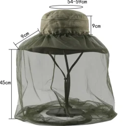 Men's Women's Sun Hat Hiking Hat Mosquito Head Net Hat 1 pcs Summer Outdoor Portable Anti-Mosquito Anti-Eradiation Comfortable Patchwork Polyester Army Green Khaki Dark Gray for Fishing