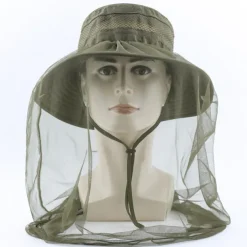 Men's Women's Sun Hat Hiking Hat Mosquito Head Net Hat 1 pcs Summer Outdoor Portable Anti-Mosquito Anti-Eradiation Comfortable Patchwork Polyester Army Green Khaki Dark Gray for Fishing