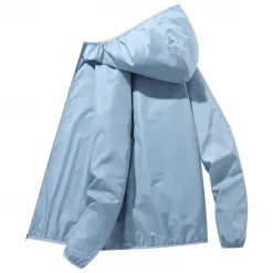 Men's Women's Unisex Hiking Jacket Hiking Windbreaker Outdoor Sunscreen UPF50+ Breathable Quick Dry Hoodie Raincoat Lightweight Jacket White Blue Gray