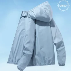 Men's Women's Unisex Hiking Jacket Hiking Windbreaker Outdoor Sunscreen UPF50+ Breathable Quick Dry Hoodie Raincoat Lightweight Jacket White Blue Gray