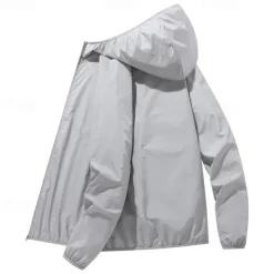 Men's Women's Unisex Hiking Jacket Hiking Windbreaker Outdoor Sunscreen UPF50+ Breathable Quick Dry Hoodie Raincoat Lightweight Jacket White Blue Gray