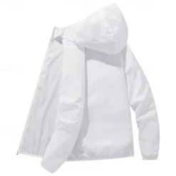 Men's Women's Unisex Hiking Jacket Hiking Windbreaker Outdoor Sunscreen UPF50+ Breathable Quick Dry Hoodie Raincoat Lightweight Jacket White Blue Gray