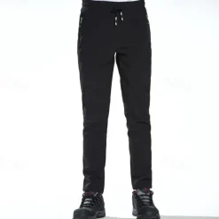 Men's Women's Work Pants Fleece Lined Pants Softshell Pants Winter Outdoor Thermal Warm Windproof Breathable Lightweight Bottoms Men's black Ladies black Men's grey Lady grey Hunting Ski / Snowboard