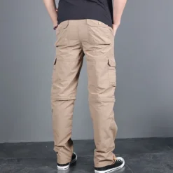 Men's Work Pants Convertible Pants / Zip Off Pants Hiking Pants Trousers Summer Outdoor Regular Fit Ripstop Breathable Lightweight Soft Nylon Bottoms Army Green Grey Khaki Hunting Fishing Climbing M