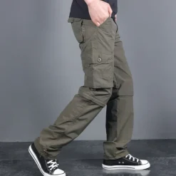 Men's Work Pants Convertible Pants / Zip Off Pants Hiking Pants Trousers Summer Outdoor Regular Fit Ripstop Breathable Lightweight Soft Nylon Bottoms Army Green Grey Khaki Hunting Fishing Climbing M