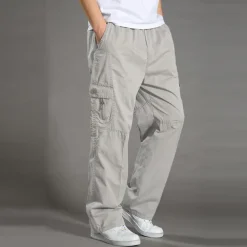 Men's Work Pants Hiking Cargo Pants Hiking Pants Trousers Summer Outdoor Ripstop Quick Dry Multi Pockets Breathable Cotton Pants / Trousers Bottoms Army Green Khaki Black Work Hunting Fishing M L XL