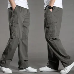 Men's Work Pants Hiking Cargo Pants Hiking Pants Trousers Summer Outdoor Ripstop Quick Dry Multi Pockets Breathable Cotton Pants / Trousers Bottoms Army Green Khaki Black Work Hunting Fishing M L XL