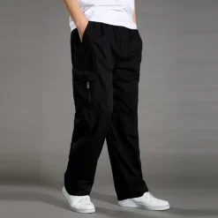 Men's Work Pants Hiking Cargo Pants Hiking Pants Trousers Summer Outdoor Ripstop Quick Dry Multi Pockets Breathable Cotton Pants / Trousers Bottoms Army Green Khaki Black Work Hunting Fishing M L XL