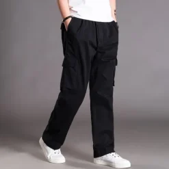 Men's Work Pants Hiking Cargo Pants Hiking Pants Trousers Summer Outdoor Ripstop Quick Dry Multi Pockets Breathable Cotton Pants / Trousers Bottoms Army Green Light Grey Black Work Hunting Fishing L