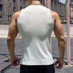 Men's Workout Tank Top Running Tank Top Gym Tank Top Sleeveless Vest / Gilet Casual Athleisure Breathable Quick Dry Soft Gym Workout Running Walking Sportswear Activewear Solid Colored Black White