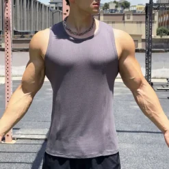 Men's Workout Tank Top Running Tank Top Gym Tank Top Sleeveless Vest / Gilet Casual Athleisure Breathable Quick Dry Soft Gym Workout Running Walking Sportswear Activewear Solid Colored Black White