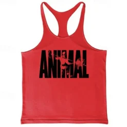 Men's Workout Tank Top Running Tank Top Gym Tank Top Sleeveless Vest / Gilet Casual Athleisure Breathable Quick Dry Soft Gym Workout Running Walking Sportswear Activewear Graphic Black White Yellow