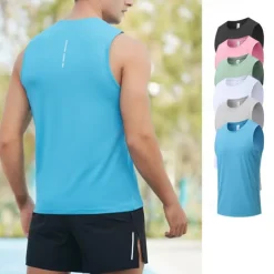 Men's Workout Tank Top Running Tank Top Gym Tank Top Sleeveless Vest / Gilet Casual Athleisure Breathable Quick Dry Soft Gym Workout Running Walking Sportswear Activewear Solid Colored Black White