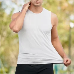 Men's Workout Tank Top Running Tank Top Gym Tank Top Sleeveless Vest / Gilet Casual Athleisure Breathable Quick Dry Soft Gym Workout Running Walking Sportswear Activewear Solid Colored Black White