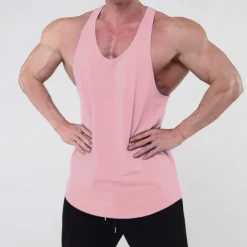 Men's Workout Tank Top Running Tank Top Gym Tank Top Sleeveless Vest / Gilet Casual Athleisure Cotton Breathable Quick Dry Soft Gym Workout Running Walking Sportswear Activewear Solid Colored Black