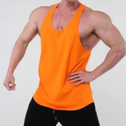 Men's Workout Tank Top Running Tank Top Gym Tank Top Sleeveless Vest / Gilet Casual Athleisure Cotton Breathable Quick Dry Soft Gym Workout Running Walking Sportswear Activewear Solid Colored Black