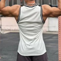 Men's Workout Tank Top Running Tank Top Gym Tank Top Patchwork Sleeveless Vest / Gilet Casual Athleisure Breathable Quick Dry Soft Gym Workout Running Walking Sportswear Activewear Solid Colored