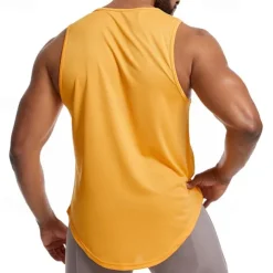 Men's Workout Tank Top Running Tank Top Gym Tank Top Sleeveless Vest / Gilet Casual Athleisure Breathable Quick Dry Soft Gym Workout Running Walking Sportswear Activewear Solid Colored Peacock Blue