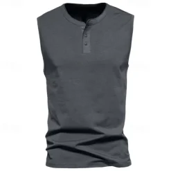 Men's Workout Tank Top Running Tank Top Gym Tank Top Sleeveless Vest / Gilet Casual Athleisure Quick Dry Soft Breathable Gym Workout Walking Jogging Sportswear Activewear Solid Colored Dark Grey