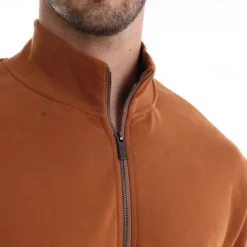 Men's Zip Hoodie Sweatshirt Pullover Navy Blue Green Khaki Gray Standing Collar Color Block Sports & Outdoor Sports Weekend Streetwear Cool Casual Spring & Fall Clothing Apparel Hoodies Sweatshirts