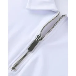 Men's Zip Polo Golf Shirt Vacation Casual Quarter Zip Short Sleeve Fashion Solid Color Plain Classic Summer Regular Fit Black White Navy Blue Royal Blue Light Grey Pale Blue Zip Polo