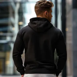 Men's Zip Up Hoodies Black White Hooded Graphic Geometric Sportswear Graphic Casual Clothing Apparel Hoodies Sweatshirts Long Sleeve Loose Fit