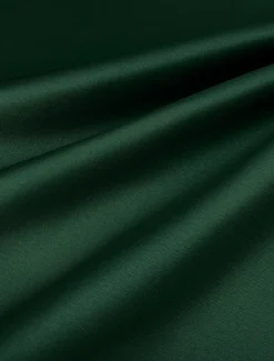 Mermaid / Trumpet Evening Gown Elegant Pleated Dress Formal Satin Wedding Floor Length Short Sleeve One Shoulder Slit Embroidery Appliques