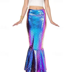 Mermaid Halloween Skirt Cosplay Costume Sexy Costume Adults' Women's Carnival Masquerade Mardi Gras Performance Party Halloween Easy Halloween Costumes Dress Up