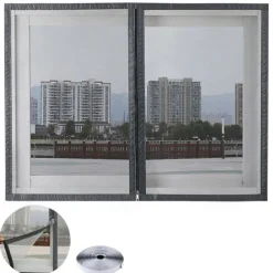 Mesh Screen Mosquito Nets For Windows, Summer Insect-proof Curtains, Removable Household Screen Doors, Invisible Custom Zipper Mosquito Nets Adjustable Screen Window