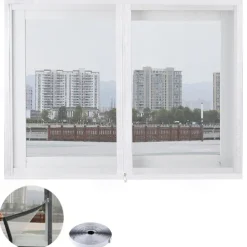 Mesh Screen Mosquito Nets For Windows, Summer Insect-proof Curtains, Removable Household Screen Doors, Invisible Custom Zipper Mosquito Nets Adjustable Screen Window