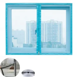 Mesh Screen Mosquito Nets For Windows, Summer Insect-proof Curtains, Removable Household Screen Doors, Invisible Custom Zipper Mosquito Nets Adjustable Screen Window
