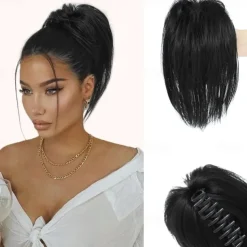 Messy Bun Hair Piece Claw Clip Hair Buns Hair Piece Tousled Updo Short Ponytail Bun Hair Extensions Claw Clip Hair Bun Piece Ponytail for Women