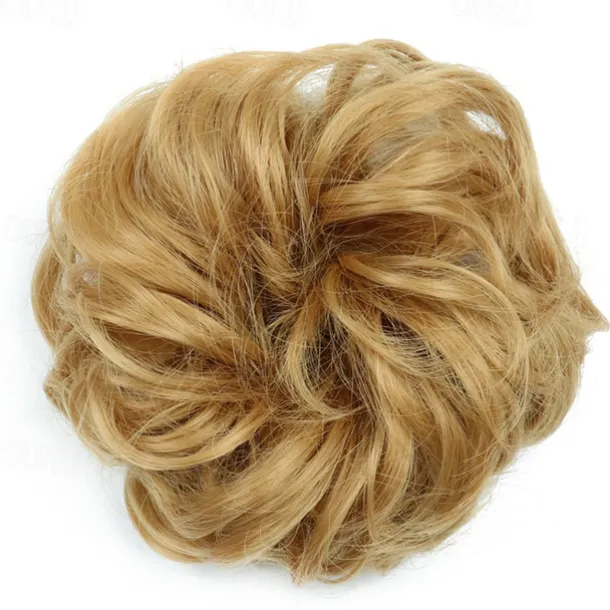 Messy Bun Hair Piece Hair Bun Scrunchies Synthetic Wavy Curly Chignon Ponytail Hair Extensions Thick Updo Hairpieces for Women Girls Kids 1PCS