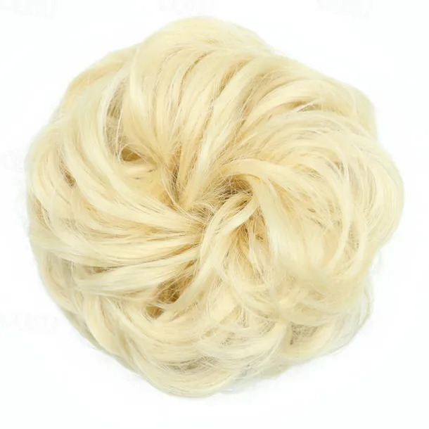 Messy Bun Hair Piece Hair Bun Scrunchies Synthetic Wavy Curly Chignon Ponytail Hair Extensions Thick Updo Hairpieces for Women Girls Kids 1PCS