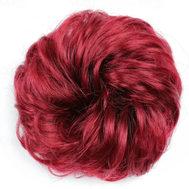 Messy Bun Hair Piece Hair Bun Scrunchies Synthetic Wavy Curly Chignon Ponytail Hair Extensions Thick Updo Hairpieces for Women Girls Kids 1PCS