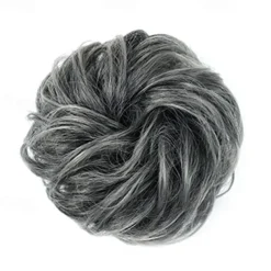 Messy Bun Hair Piece Hair Bun Scrunchies Synthetic Wavy Curly Chignon Ponytail Hair Extensions Thick Updo Hairpieces for Women Girls Kids 1PCS