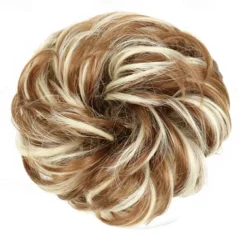 Messy Bun Hair Piece Hair Bun Scrunchies Synthetic Wavy Curly Chignon Ponytail Hair Extensions Thick Updo Hairpieces for Women Girls Kids 1PCS
