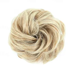 Messy Bun Hair Piece Hair Bun Scrunchies Synthetic Wavy Curly Chignon Ponytail Hair Extensions Thick Updo Hairpieces for Women Girls Kids 1PCS