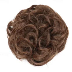 Messy Bun Hair Piece Hair Bun Scrunchies Synthetic Wavy Curly Chignon Ponytail Hair Extensions Thick Updo Hairpieces for Women Girls Kids 1PCS