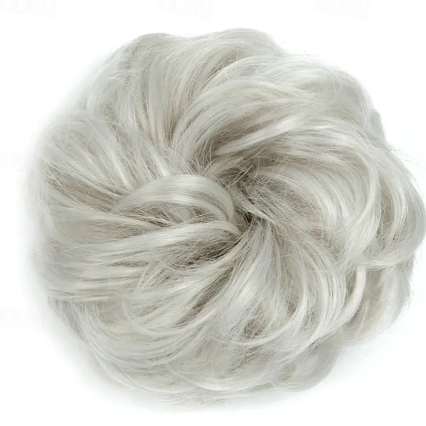 Messy Bun Hair Piece Hair Bun Scrunchies Synthetic Wavy Curly Chignon Ponytail Hair Extensions Thick Updo Hairpieces for Women Girls Kids 1PCS