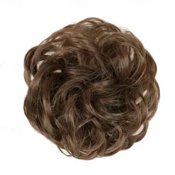 Messy Bun Hair Piece Hair Bun Scrunchies Synthetic Wavy Curly Chignon Ponytail Hair Extensions Thick Updo Hairpieces for Women Girls Kids 1PCS