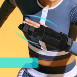 Metacarpal Finger Splint Hand Brace Pinky Finger Splint For Boxer Fractures Broken Ring Little Finger Cast Trigger Finger Immobilizer Straightener Ulnar Gutter Splint Support - Right Large