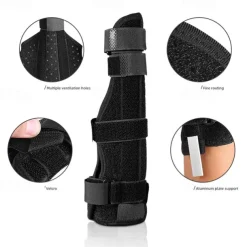 Metacarpal Finger Splint Hand Brace Pinky Finger Splint For Boxer Fractures Broken Ring Little Finger Cast Trigger Finger Immobilizer Straightener Ulnar Gutter Splint Support - Right Large