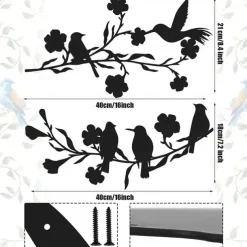 Metal Birds Wall Art Metal Birds Wall Decor Art Birds For Home Garden Garden Patio Outdoor Decoration