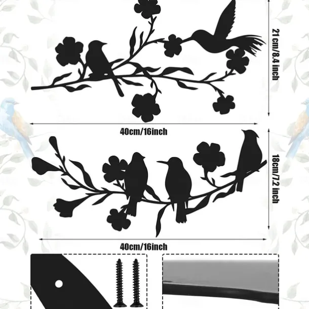 Metal Birds Wall Art Metal Birds Wall Decor Art Birds For Home Garden Garden Patio Outdoor Decoration