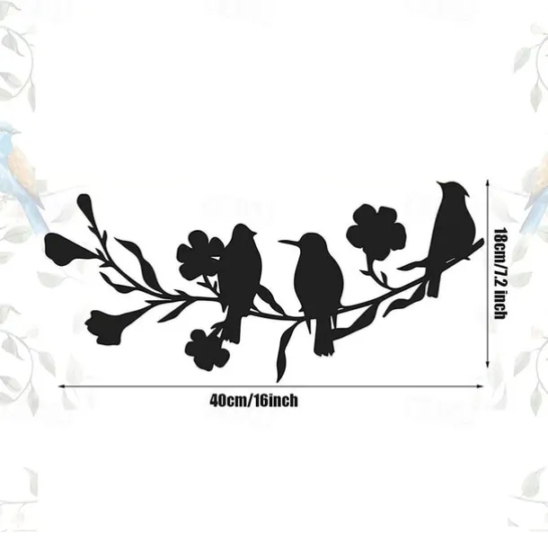 Metal Birds Wall Art Metal Birds Wall Decor Art Birds For Home Garden Garden Patio Outdoor Decoration