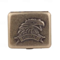 Metal Cigarette Case, Creative Embossed Design, Holds 20 Cigarettes