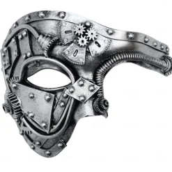Metal Cyborg Halloween Venetian Mask Phantom Of The Opera Carnival Mask Steampunk Adults' Men's Women's Halloween Carnival Mardi Gras Party Masquerade Easy Halloween Costumes Dress Up